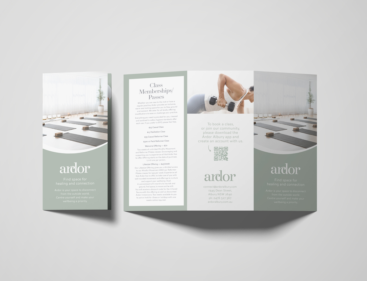 Tri-fold Brochure | Ardor Albury